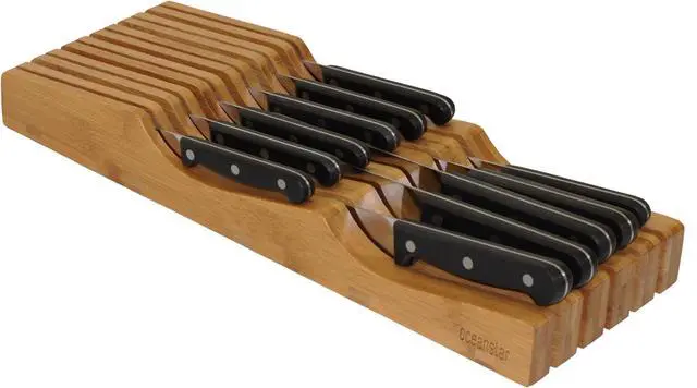 Alt view image 2 of 4 - Oceanstar In-Drawer Bamboo Knife Organizer