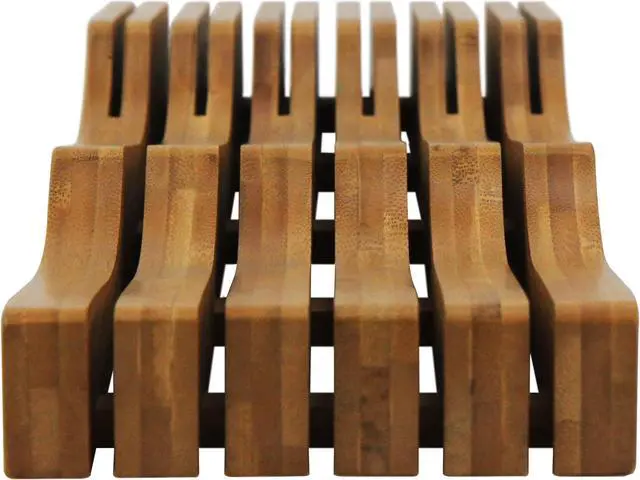 Alt view image 4 of 4 - Oceanstar In-Drawer Bamboo Knife Organizer