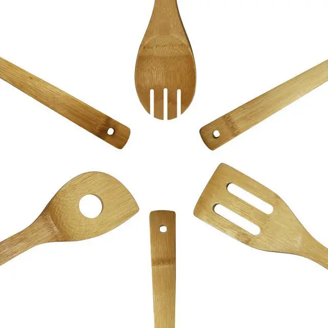 Alt view image 4 of 5 - Oceanstar Design KT1286 6-Piece Bamboo Cooking Utensil Set