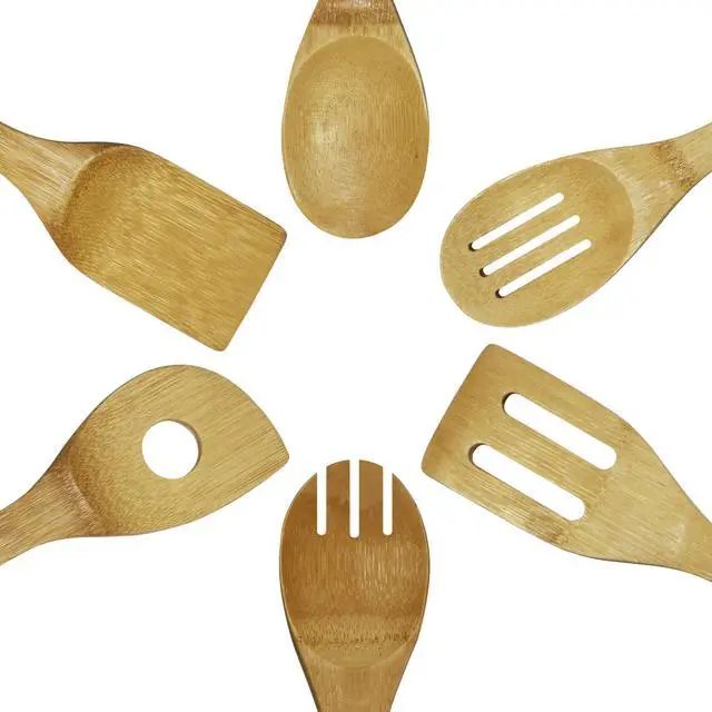 Alt view image 3 of 5 - Oceanstar Design KT1286 6-Piece Bamboo Cooking Utensil Set