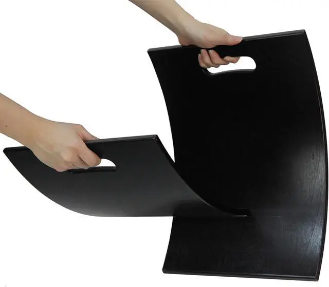 Alt view image 6 of 7 - Oceanstar M1170 Contemporary Espresso Finish Wooden Magazine Rack