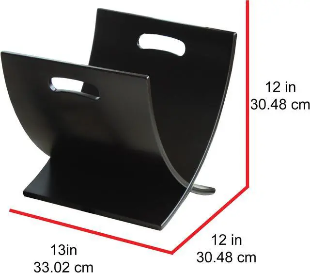 Alt view image 7 of 7 - Oceanstar M1170 Contemporary Espresso Finish Wooden Magazine Rack
