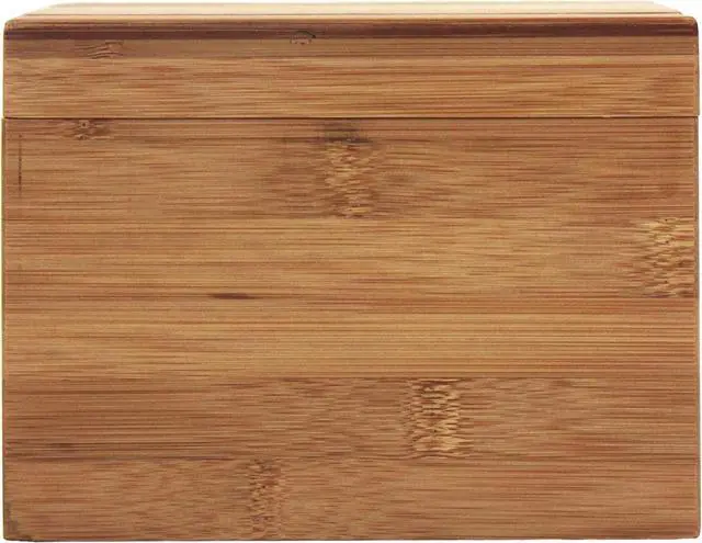 Alt view image 6 of 7 - Oceanstar Bamboo Recipe Box with Divider