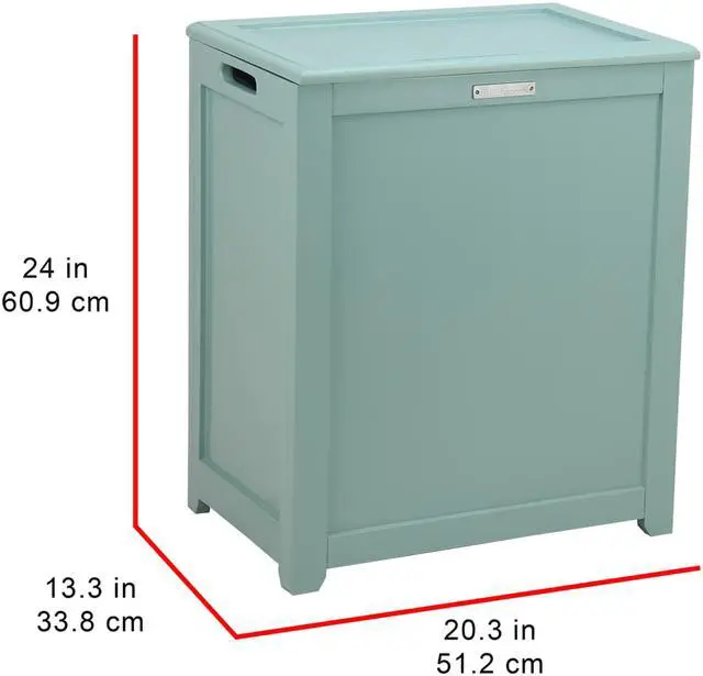 Alt view image 5 of 7 - Oceanstar Storage Laundry Hamper, Turquoise RH5513C