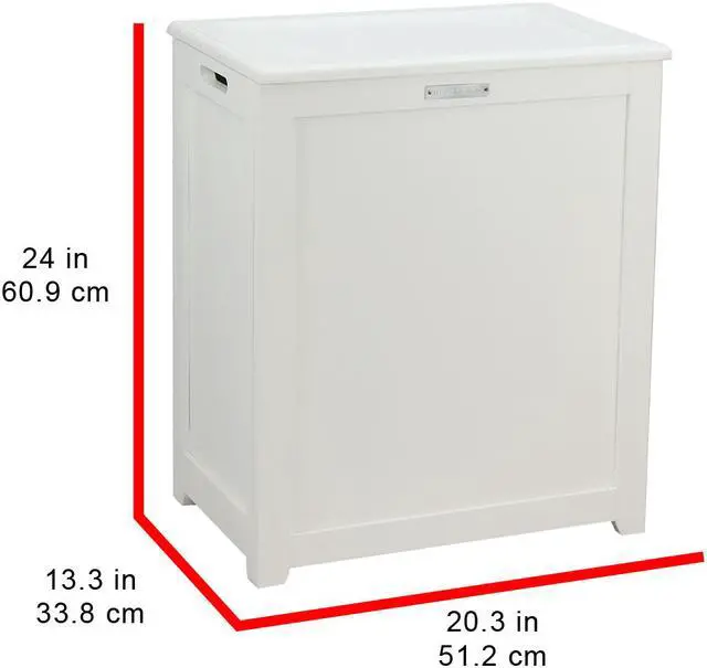 Alt view image 5 of 7 - Oceanstar Storage Laundry Hamper, White RH5513WHITE