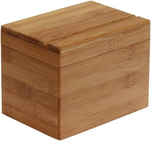 Main image of Oceanstar Bamboo Recipe Box with Divider