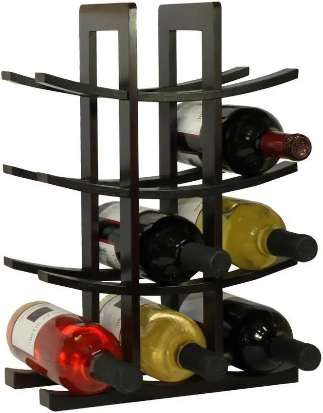 Alt view image 4 of 6 - Oceanstar WR1132 12-Bottle Bamboo Wine Rack - Dark Espresso