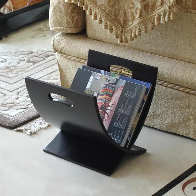 Alt view image 2 of 7 - Oceanstar M1170 Contemporary Espresso Finish Wooden Magazine Rack