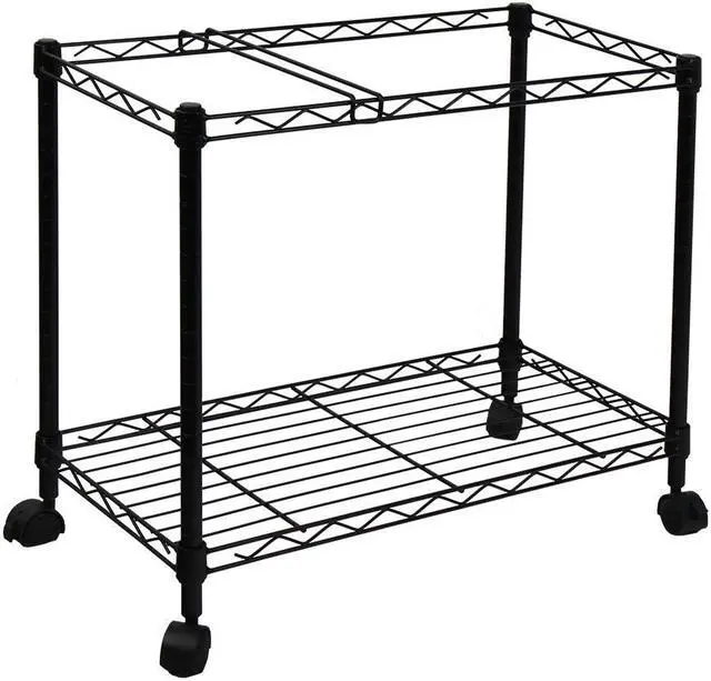 Main image of Oceanstar Portable 1-Tier Metal Rolling File Cart, Black