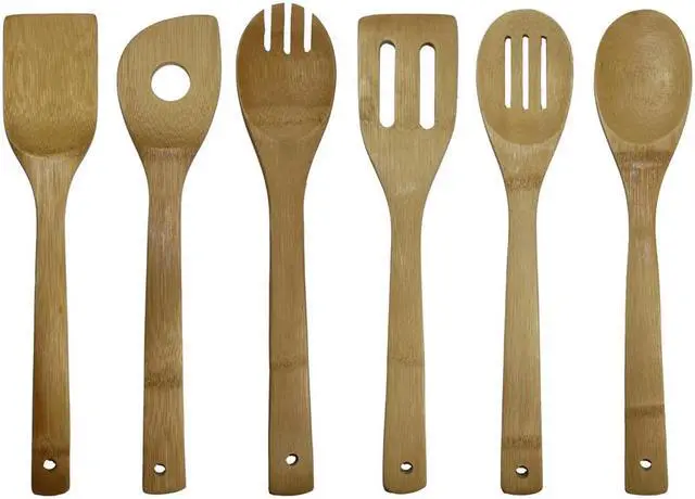 Alt view image 2 of 6 - Oceanstar Design KT1279 7-Piece Bamboo Cooking Utensil Set