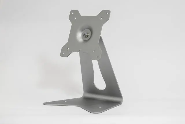 Alt view image 4 of 4 - 360 Degree Silver Pivot Table Stand for Tablets /Small Monitors. Vesa Mount Compatible.