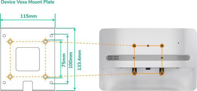 Alt view image 6 of 6 - PGP-101 Gang Box Vesa Mount Adapter