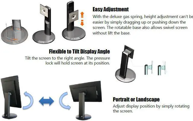 Alt view image 2 of 5 - PVK-302 100x100 VESA adjustable display table stand
