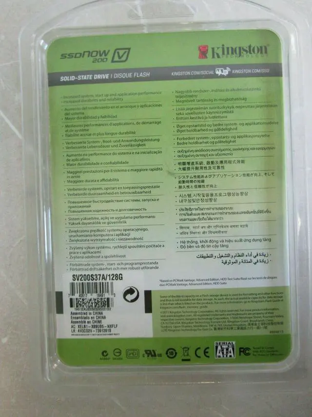 Alt view image 7 of 7 - Kingston SSDNow V200 Series SV200S37A/128G 2.5" 128GB SATA III Internal Solid State Drive (SSD) (Stand-alone drive)