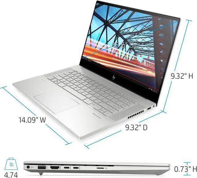 Alt view image 10 of 13 - HP ENVY 15.6" Touchscreen Laptop - 10th Gen Intel Core i7-10750H - GeForce GTX 1660 Ti Max Q - 1080p - Windows 10 Professional
15-ep0025cl Notebook 16GB RAM 512GB SSD