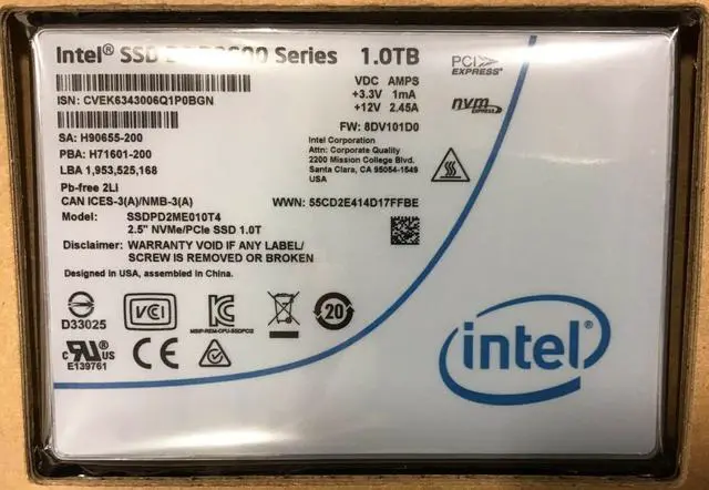 Intel SSD DC D3600 Series 800GB PCIe カード Intel Ssd Dc Tb FOR