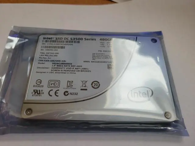 Alt view image 4 of 5 - Intel SSDSC2BB480G4 DC S3500  480GB, SATA 6Gb/s, MLC 2.5" 7.0mm, 20nm SSD