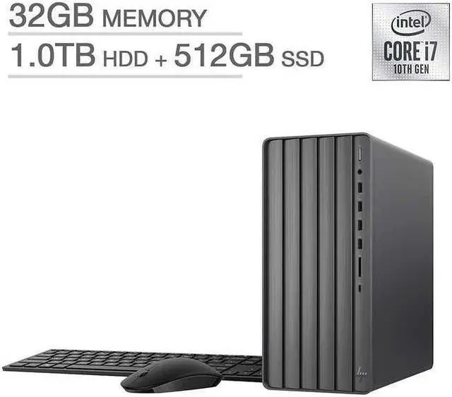 Main image of Hp Envy Desktop Computer TE01-1487c, Intel Core I7-10700, 32 Gb DDR4 Ram, 1 Tb Hard Drive & 512 Gb Ssd Storage, Intel UHD 630 Graphics, Bluetooth 5 Combo, Windows 11 Home
