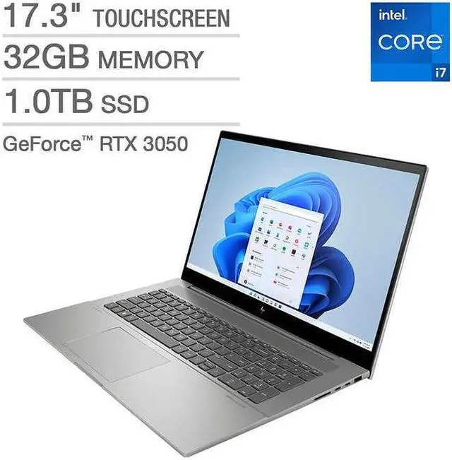 Alt view image 3 of 3 - HP ENVY 17.3" Touchscreen Laptop - 13th Gen Intel Core i7-1355U - GeForce RTX 3050 - 1080p - Windows 11
 32GB RAM Notebook PC