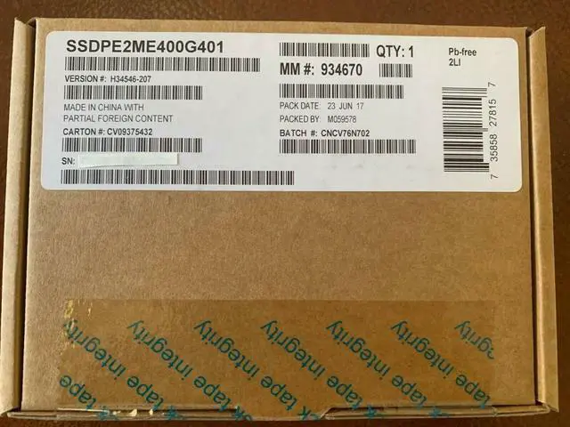 Alt view image 2 of 3 - Intel DC P3600 Series 2.5" 400GB PCI Express 3.0 x4 (NVMe) 20nm multi-level cell (MLC) Internal Solid State Drive (SSD) SSDPE2ME400G410