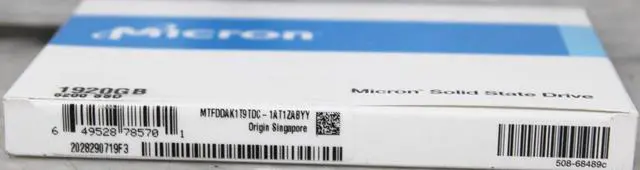 Alt view image 4 of 4 - Micron 5200ECO Series 1.92TB 2.5 inch SATA3 TCG Disabled Enterprise Solid State Drive (3D TLC)