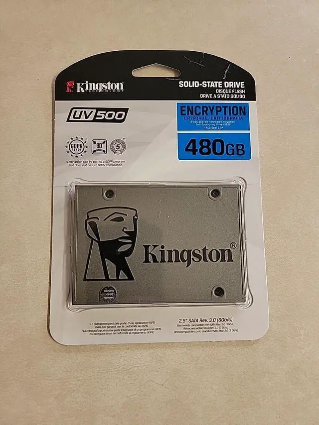 Alt view image 9 of 9 - Kingston UV500 - Solid state drive - encrypted - 480 GB - internal - 2.5" - SATA 6Gb/s - 256-bit AES - Self-Encrypting D
