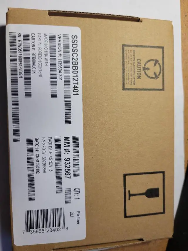 Alt view image 6 of 6 - Intel DC S3500 SSDSC2BB012T401 2.5" 1.2TB SATA 3.0 6Gb/S MLC Solid State Drive