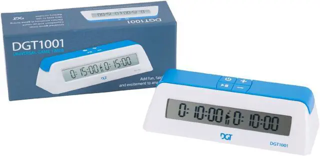 Main image of DGT 1001 Digital Chess Clock Timer White/Blue