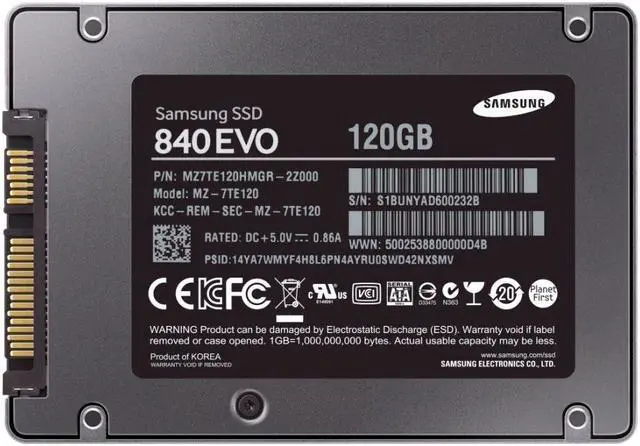 Alt view image 3 of 4 - Samsung Electronics 840 EVO-Series 120GB 2.5-Inch SATA III Single Unit Versio...