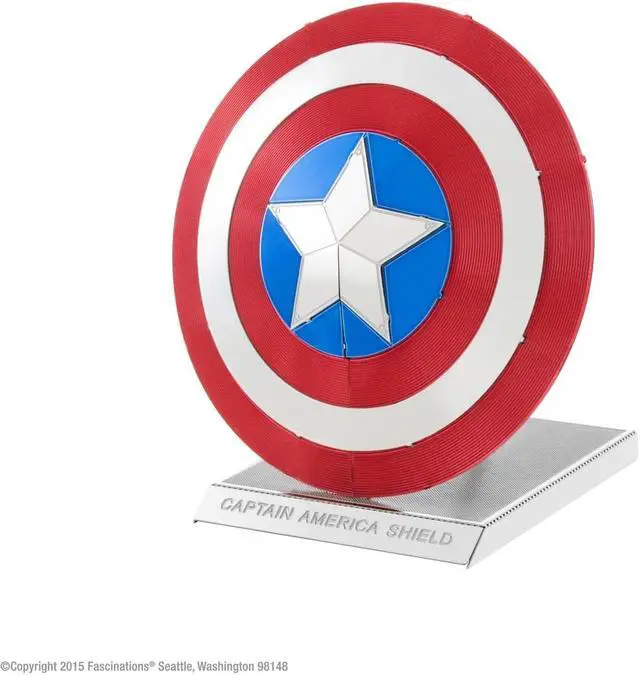 Alt view image 5 of 12 - MetalEarth Marvel Captain Americas Shield 3D Model by Fascinations