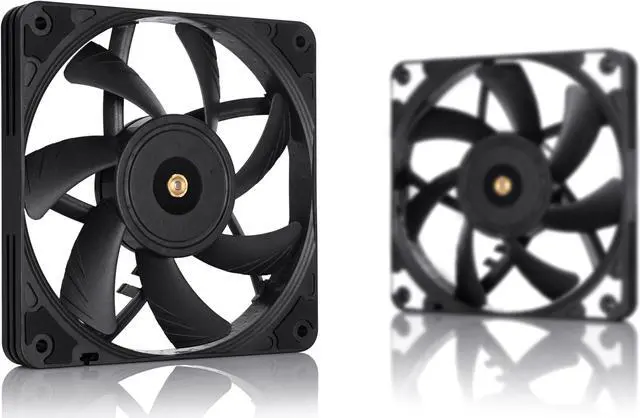 Alt view image 6 of 6 - Noctua NF-A12x15 PWM chromax.black.swap, Premium Quiet Slim Fan, 4-Pin (120x15mm, Black)