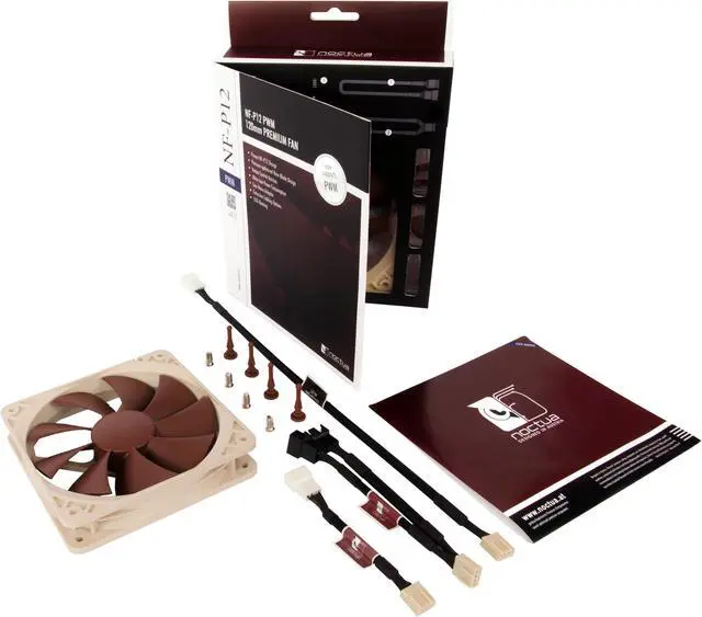 Alt view image 3 of 4 - Noctua NF-P12 PWM, Premium Quiet Fan, 4-Pin (120mm, Brown)
