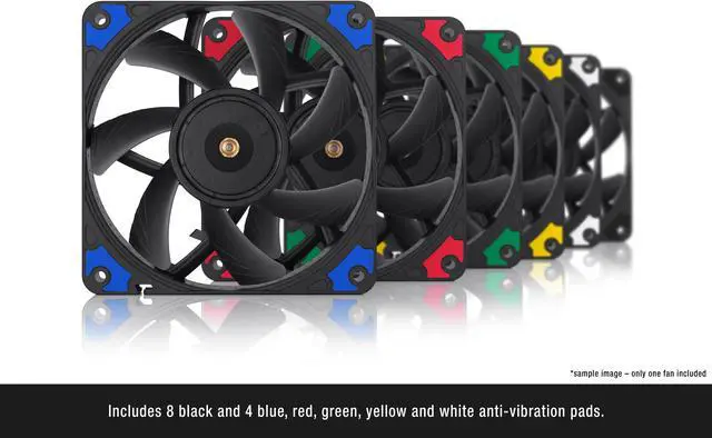 Alt view image 4 of 6 - Noctua NF-A12x15 PWM chromax.black.swap, Premium Quiet Slim Fan, 4-Pin (120x15mm, Black)