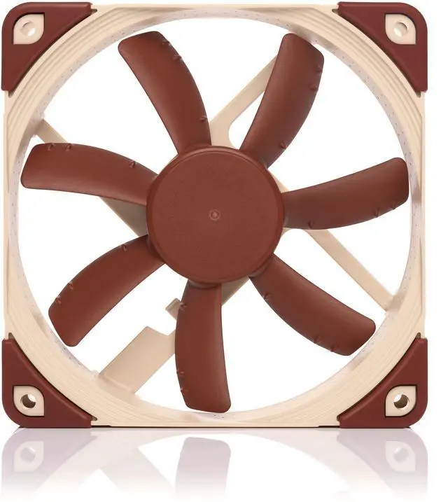 Alt view image 2 of 6 - Noctua NF-S12A PWM, Premium Quiet Fan, 4-Pin (120mm, Brown)