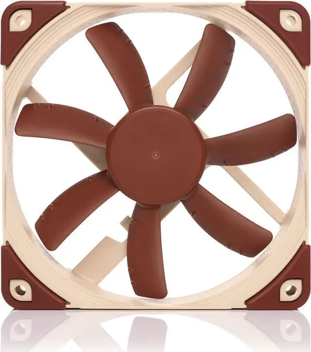 Alt view image 2 of 6 - Noctua NF-S12A ULN, Ultra Quiet Silent Fan, 3-Pin (120mm, Brown)