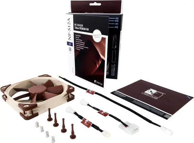 Alt view image 3 of 6 - Noctua NF-S12A ULN, Ultra Quiet Silent Fan, 3-Pin (120mm, Brown)
