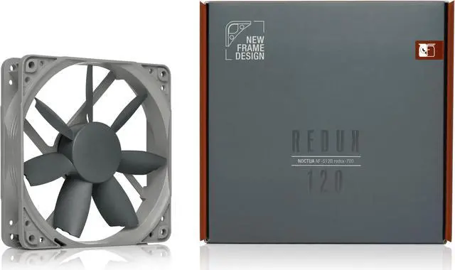 Alt view image 4 of 7 - Noctua NF-S12B redux-700, Ultra Quiet Silent Fan, 3-Pin, 700 RPM (120mm, Grey)