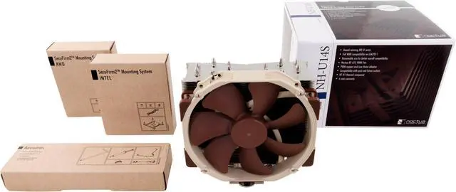Alt view image 4 of 5 - Noctua NH-U14S, Premium CPU Cooler with NF-A15 140mm Fan (Brown)