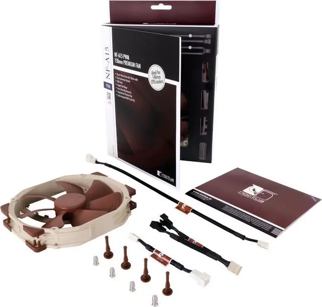 Alt view image 5 of 9 - Noctua NF-A15 PWM, Premium Quiet Fan, 4-Pin (140mm, Brown)