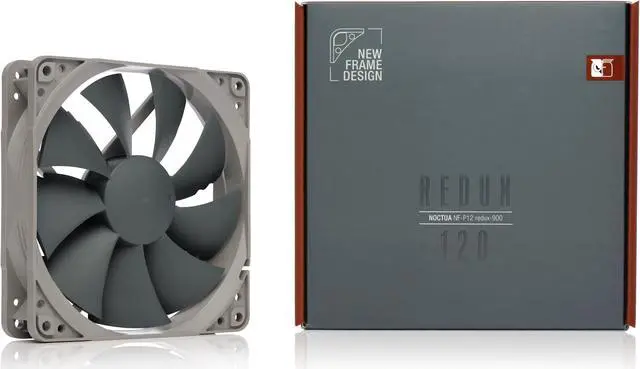 Alt view image 4 of 7 - Noctua NF-P12 redux-900, Ultra Quiet Silent Fan, 3-Pin, 900 RPM (120mm, Grey)