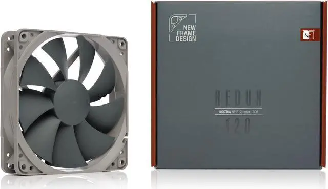 Alt view image 4 of 6 - Noctua NF-P12 redux-1300, Quiet Fan, 3-Pin, 1300 RPM (120mm, Grey)
