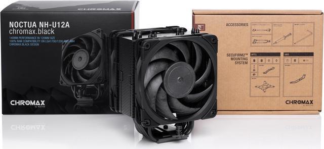 Alt view image 4 of 7 - Noctua NH-U12A chromax.black, 120mm Single-Tower CPU Cooler (Black)