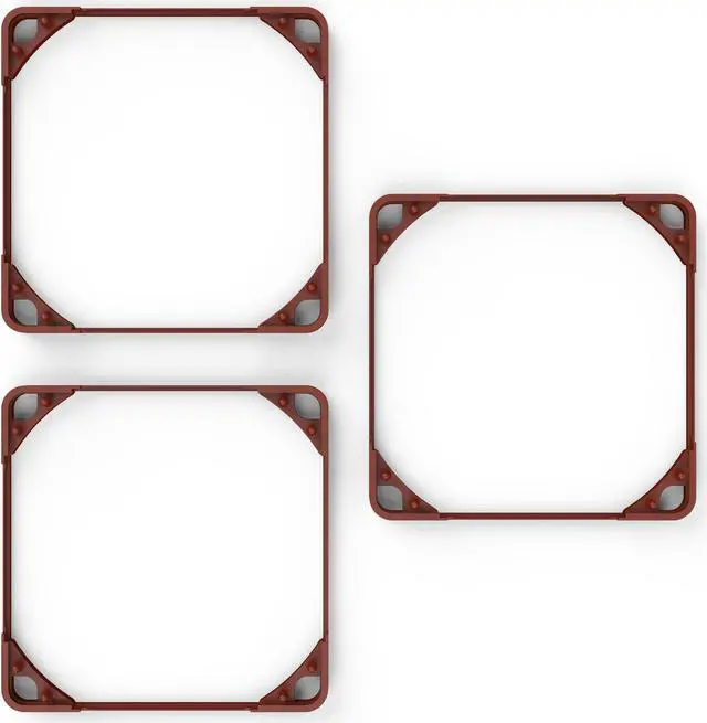 Alt view image 2 of 6 - Noctua NA-SAVG1, Anti-Vibration Gasket for 120x25mm Fans (Set of 3, Brown)