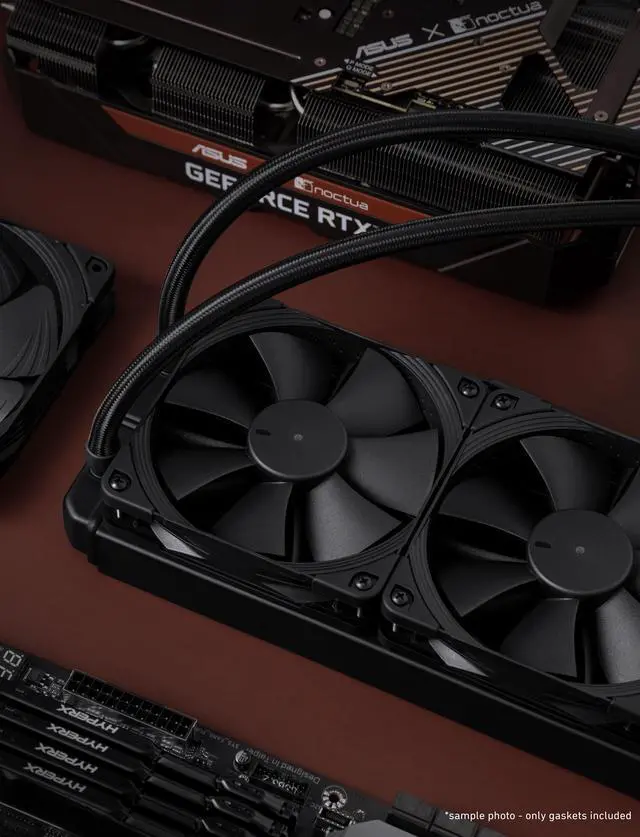 Alt view image 6 of 6 - Noctua NA-SAVG1 chromax.black, Anti-Vibration Gaskets for 120x25mm Fans (Set of 3, Black)