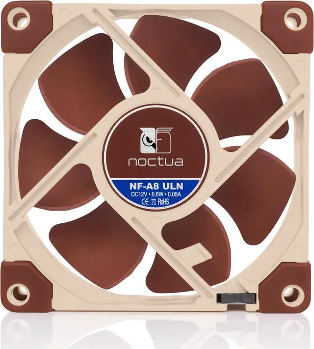Alt view image 4 of 7 - Noctua NF-A8 ULN, Ultra Quiet Silent Fan, 3-Pin (80mm, Brown)