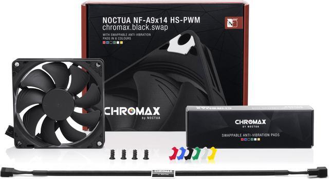 Alt view image 3 of 8 - Noctua NF-A9x14 HS-PWM chromax.black.swap, Premium Quiet Slim Fan, 4-Pin (92x14mm, Black)