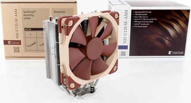 Alt view image 4 of 5 - Noctua NH-U12S SE-AM4, Premium CPU Cooler for AMD AM4 (Brown)