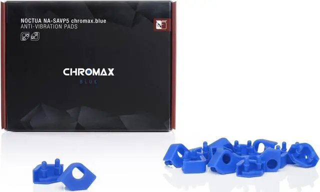 Alt view image 2 of 4 - Noctua NA-SAVP5 chromax.blue, Anti-Vibration Pads for 92mm & 80mm Noctua Fans (16-pack, Blue)