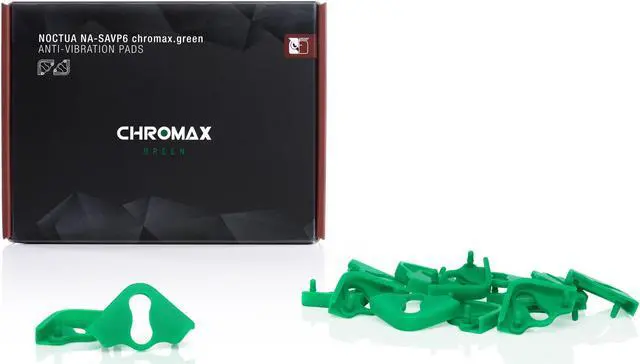 Alt view image 2 of 4 - Noctua NA-SAVP6 chromax.green, Anti-Vibration Pads for 200mm Noctua Fans (16-pack, Green)