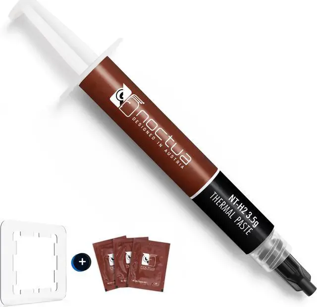 Main image of Noctua NT-H2 3.5g AM5 Edition, Pro-Grade Thermal Compound with Thermal Paste Guard for AMD AM5 CPUs incl. 3 Cleaning Wipes (3.5g)